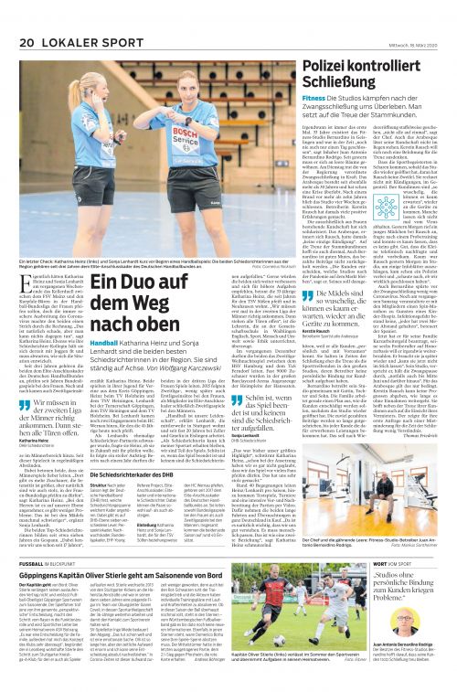 NWZ Bericht über unsere Bundesligaschiedsrichterin Katharina Heinz